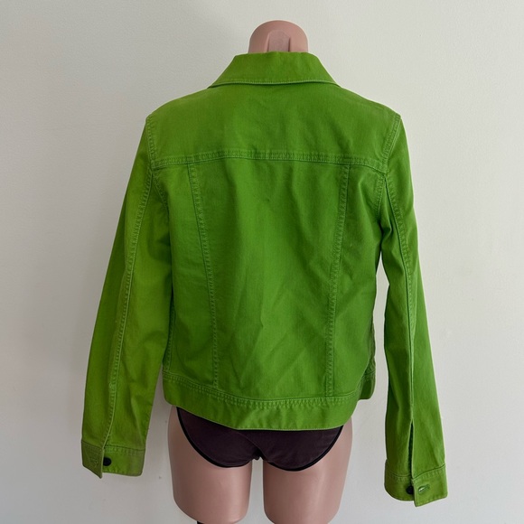 Talbots Classic Jean Jacket in Bright Green - Picture 6 of 9